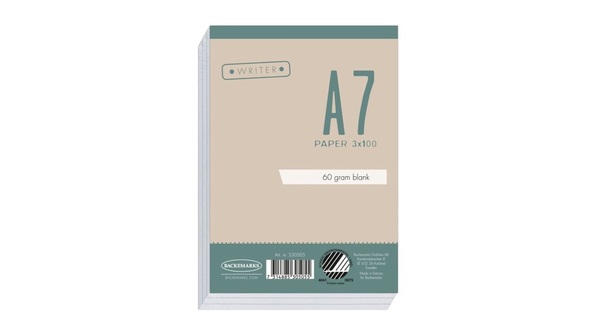 A7 Notesblok blank 3-pak. Writer