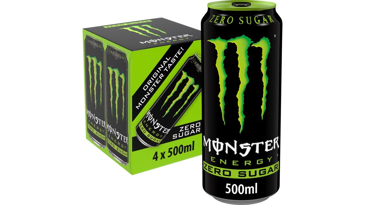 Energidrik 4-pak Energy Zero Sugar, Monster