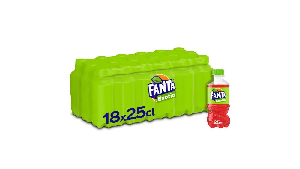 Fanta Exotic 18x25 cl flaske PET