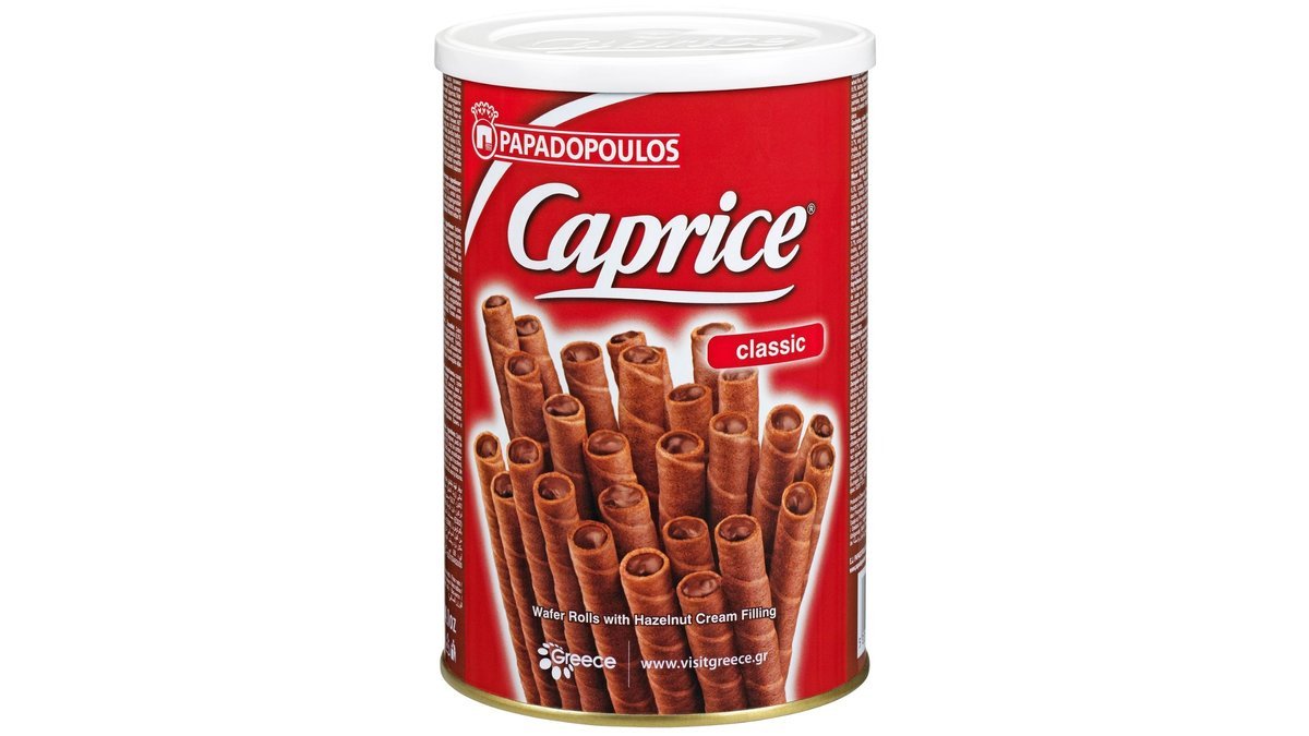 Vaffelrør m. hasselnød- & kakaocreme, Caprice