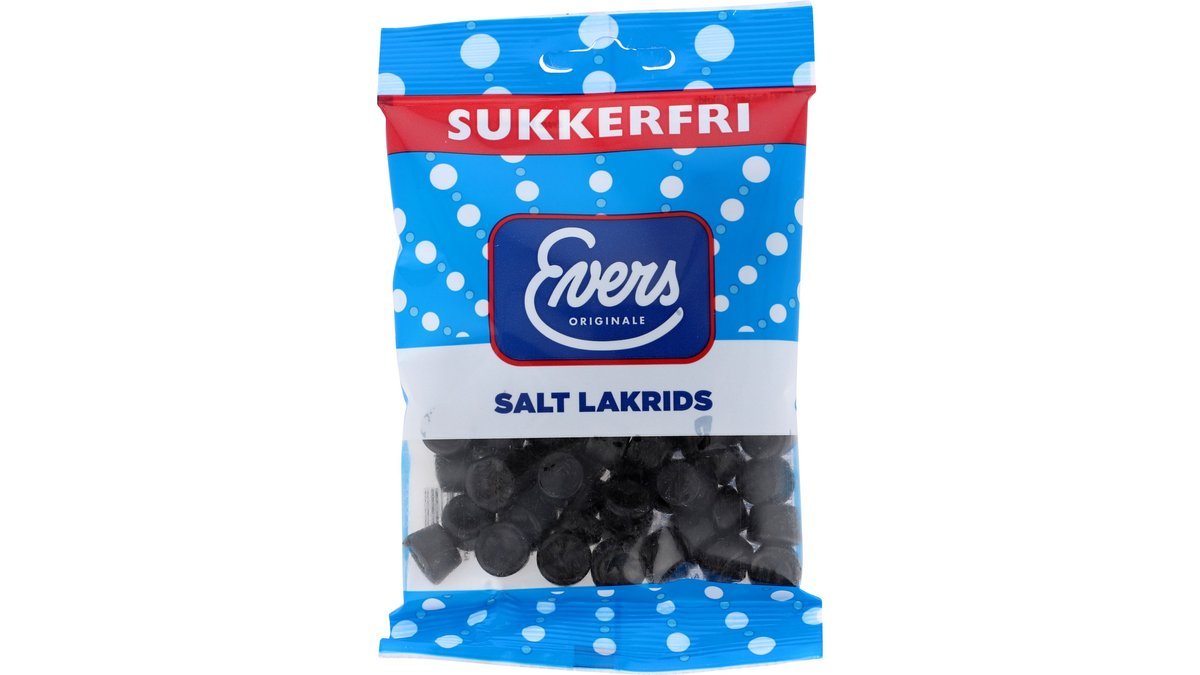 Salt lakrids sukkerfri, Evers