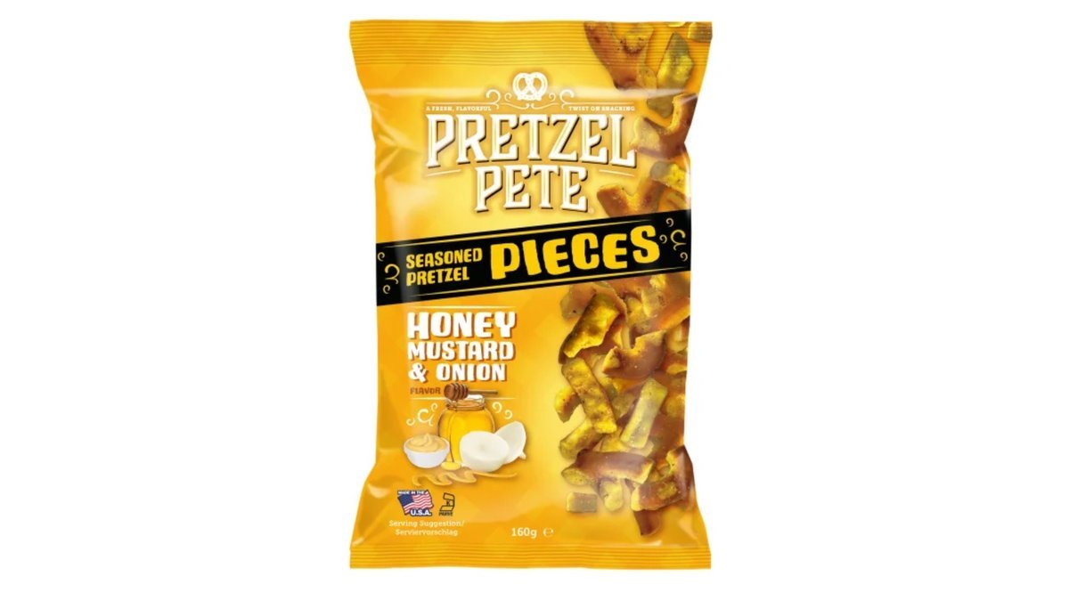 Kringlesnacks m. Honey Mustard & Onion, Pretzel Pete