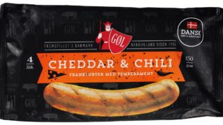 Frankfurter m. Cheddar & Chili, Gøl