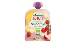 Smoothie m. banan, æble & jordbær øko. Grøn Balance