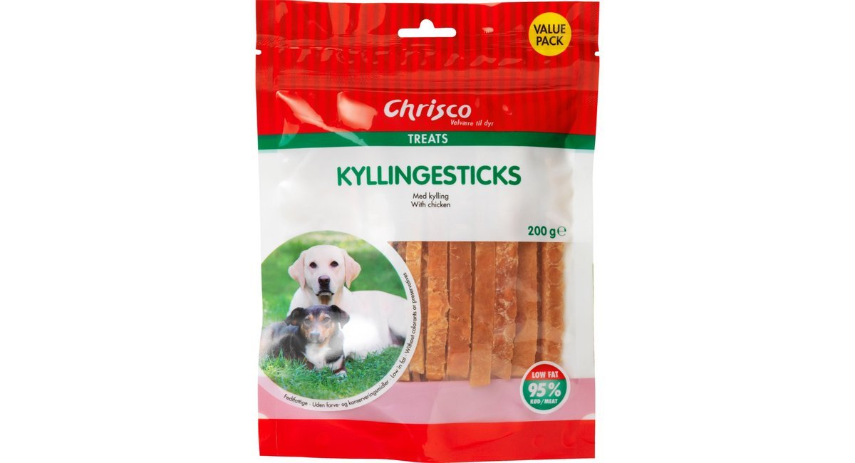 Hundegodbid kyllingesticks, Chrisco