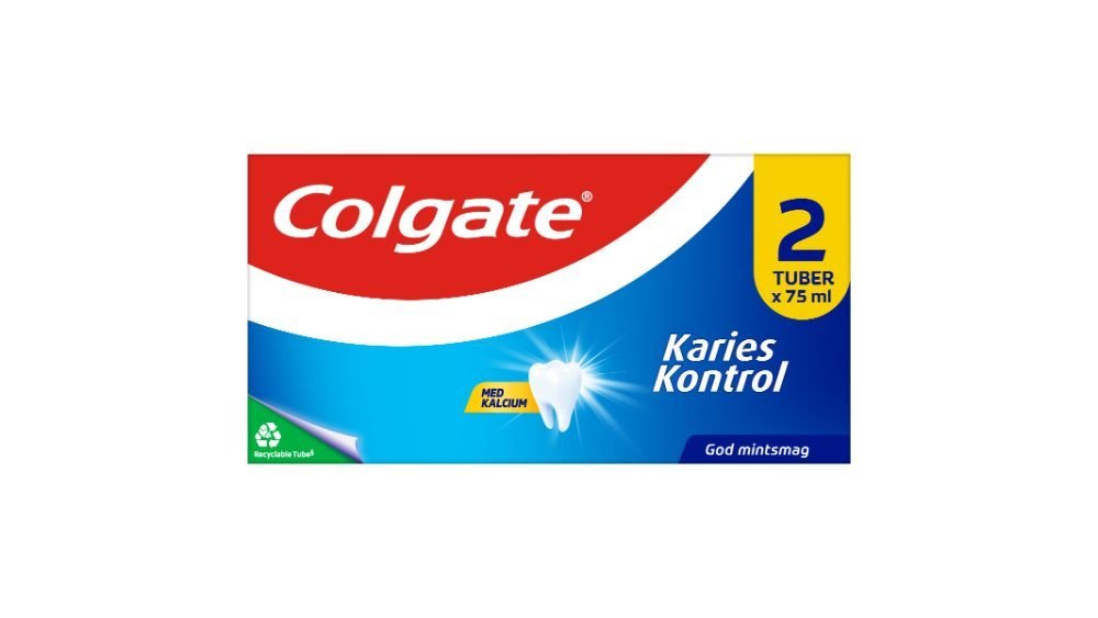 Tandpasta Karies Control 2-pak, Colgate