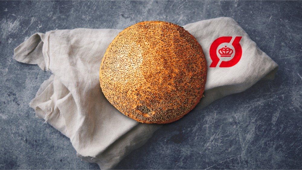 Rundstykke m. blå birkes øko.