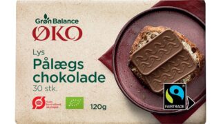 Pålægschokolade lys øko. Grøn Balance