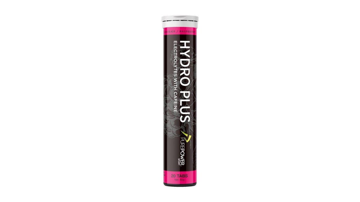 Elektrolytter m. koffein & hindbærsmag, Hydro Plus