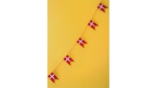 Anledningskort m. flagguirlande