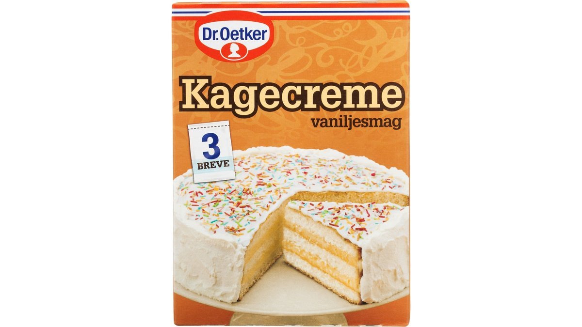 Kagecreme med vanilje, Dr. Oetker