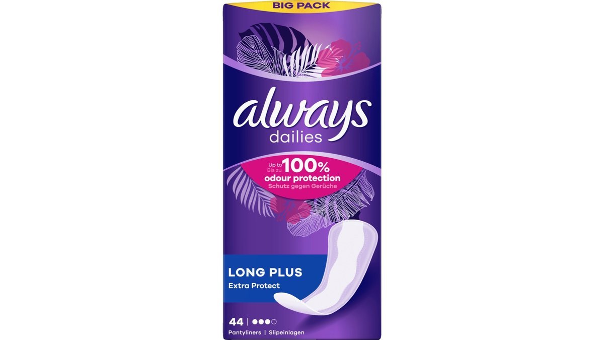 Trusseindlæg Long Plus Extra Protect, Always Dailies