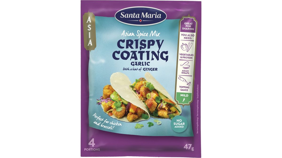 Sprød panering m. hvidløg & ingefær, Santa Maria