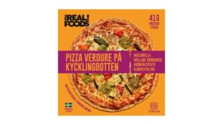 ❄️Protein Pizza m. grillede grøntsager & kylling, For Real! Foods