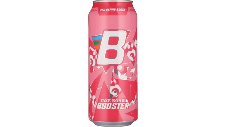 Energidrik m. røde bær 500 ml, Faxe Kondi Booster - Let Levering