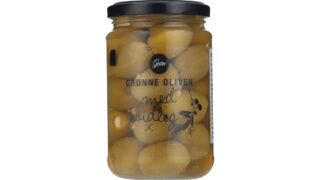 Grønne oliven m. hvidløg, Gestus