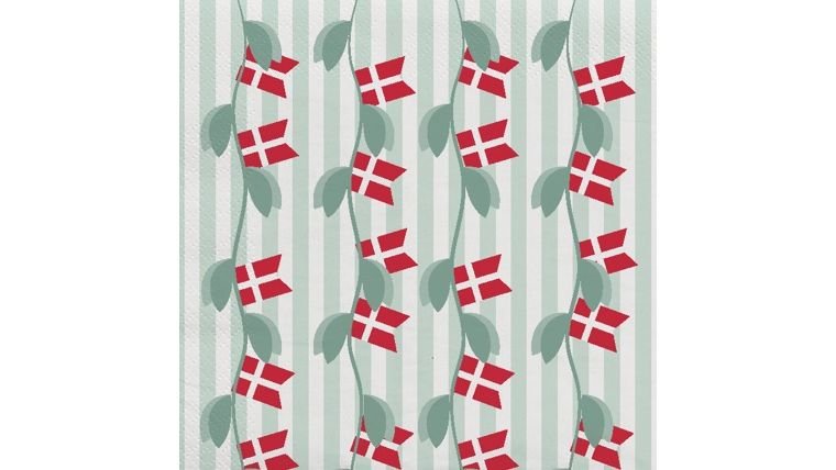 Servietter med flagmotiv, Happy Party