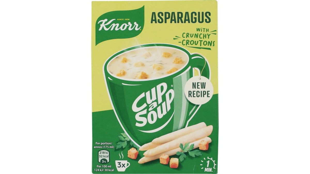 Aspargessuppe, Knorr Cup a soup
