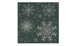 Servietter i grøn m. sølv motiv, ASP Holmblad