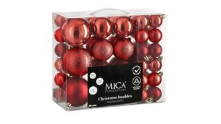 Julekugler i rød