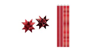 Stjernestrimler i rød