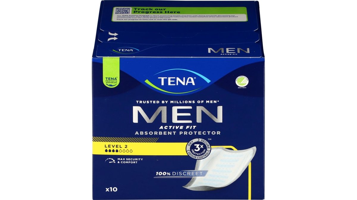 Inkontinensindlæg m. moderat sugeevne, Tena Men