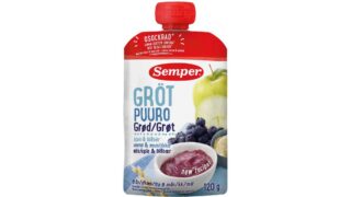 Grød m. blåbær og æble, Semper