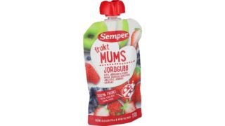 Frugtpuré m. jordbær, æble & blåbær, Semper